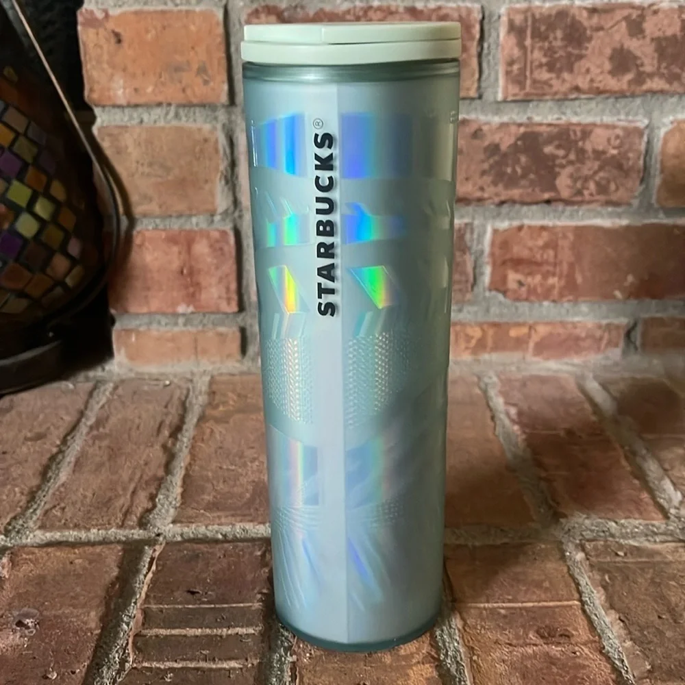 Starbucks Holiday 2021 Mint Frosted Ribbon Tumbler